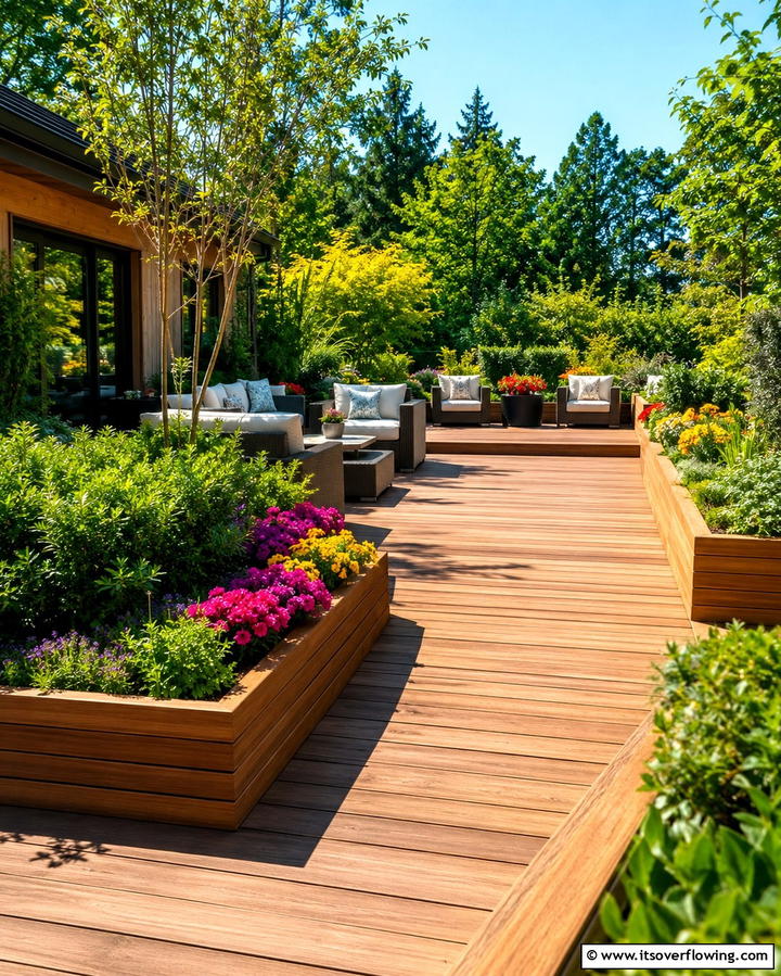 Decks with Built In Planters - 25 Wood Deck Ideas for Outdoor Living Spaces