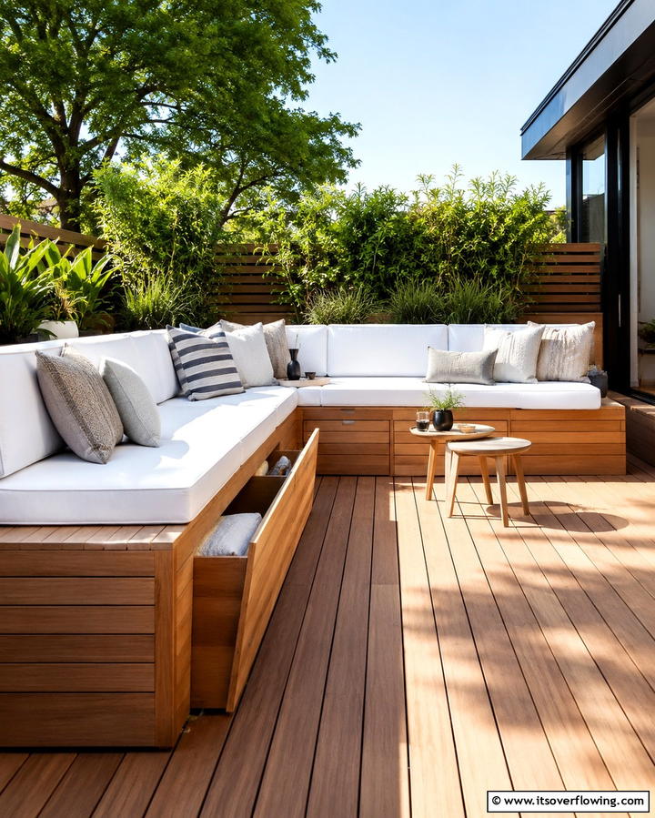 Decks with Built In Seating and Storage - 30 Large Deck Ideas for Expansive Outdoor Living Spaces