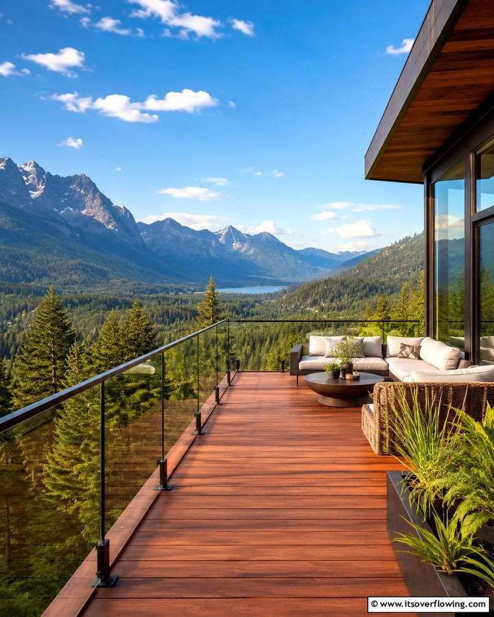 Decks with Glass Railings for Unobstructed Views - 30 Large Deck Ideas for Expansive Outdoor Living Spaces
