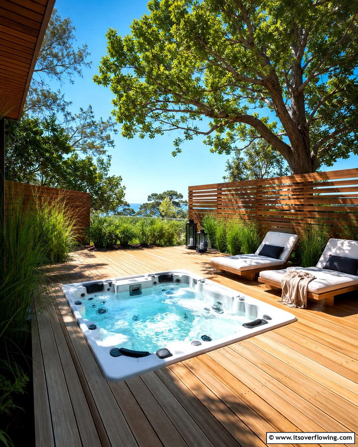 Decks with Hot Tubs - 25 Wood Deck Ideas for Outdoor Living Spaces