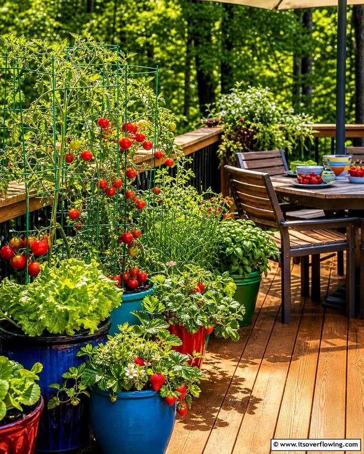 Decorate with Edible Plants - 25 Deck Decorating Ideas With Plants for a Lush Outdoor Space