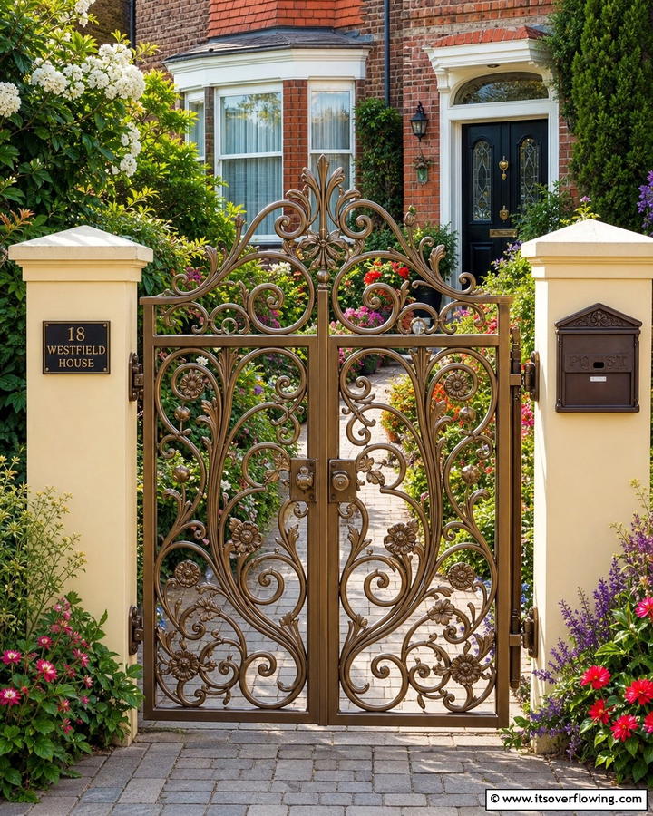 Decorative Aluminum Gate - 20 Front Door Gate Ideas to Enhance Your Home’s Curb Appeal