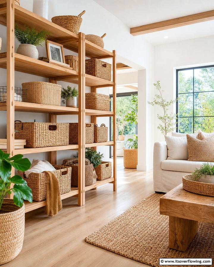 Decorative Basket Storage - 21 Shelf Decor Ideas to Organize and Elevate Your Spaces