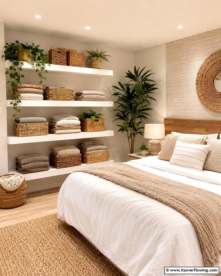 Decorative Baskets for Open Storage - 20 Sweater Storage Ideas to Organize Your Wardrobe