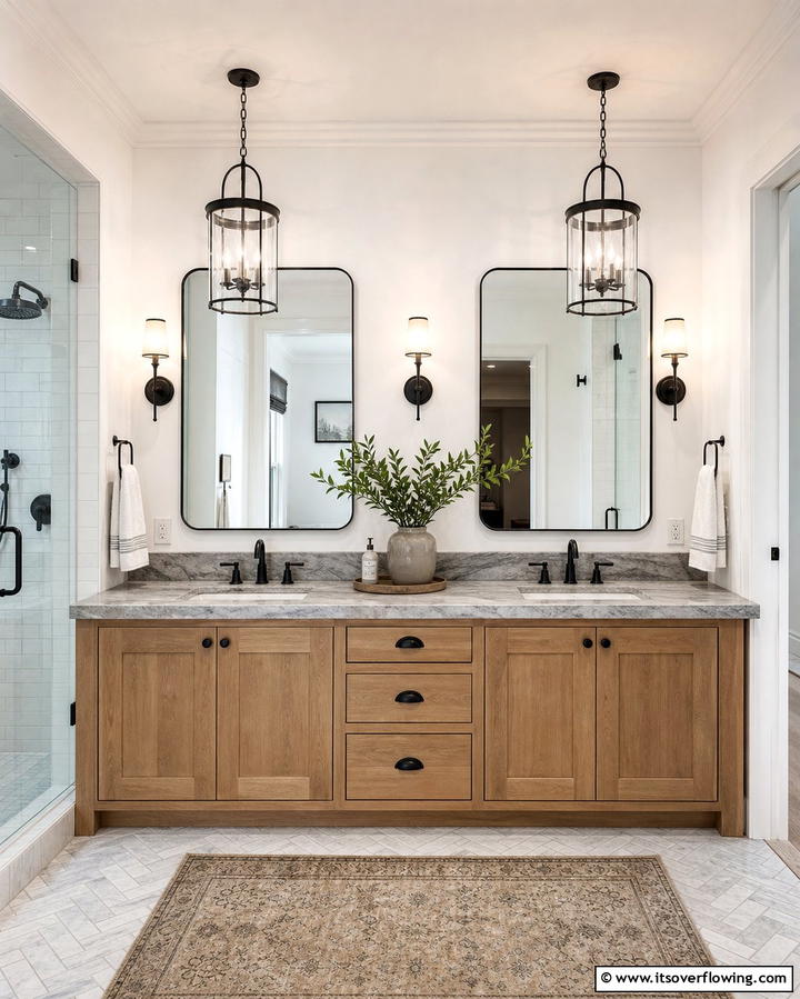 Decorative Bathroom Lighting - 25 Mexican Bathroom Ideas for a Vibrant and Cultural Space