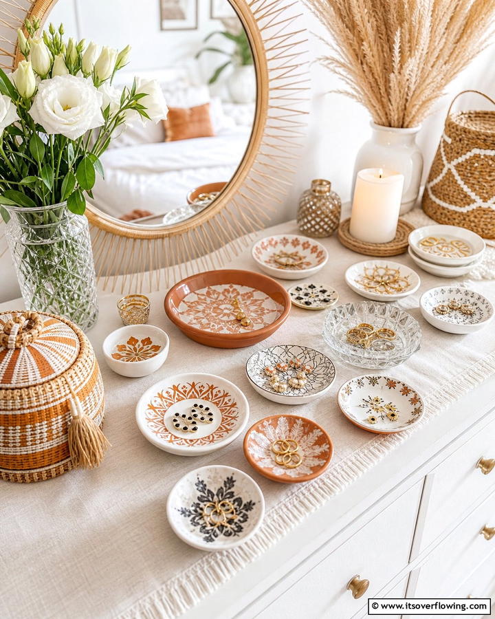 Decorative Bowls or Dishes - 20 Earring Storage Ideas to Keep Your Jewelry Organized