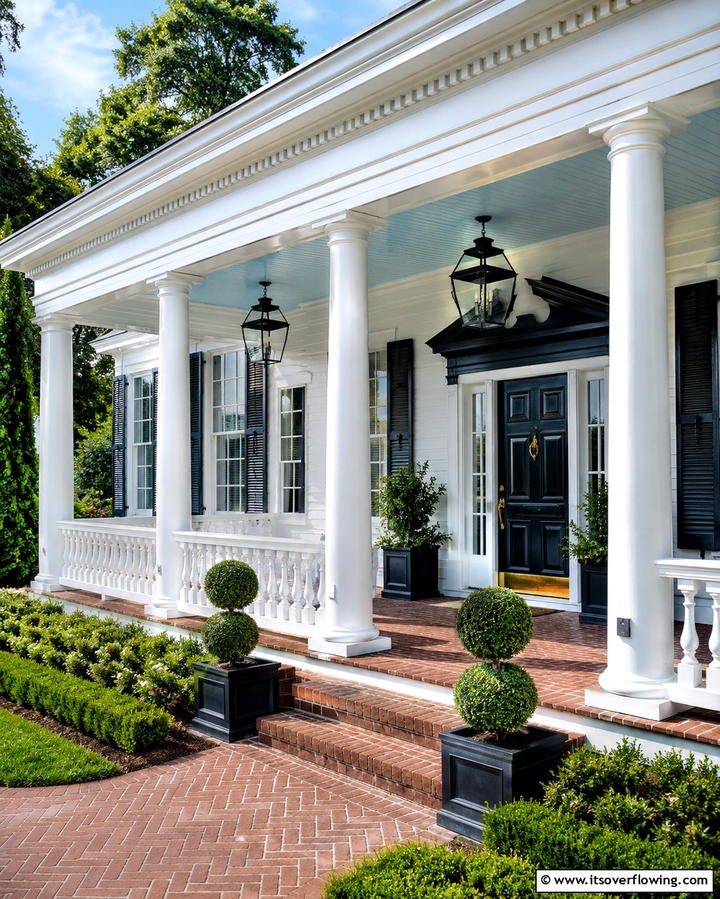 Decorative Colonial Columns - 25 Colonial Front Porch Ideas for Timeless Charm