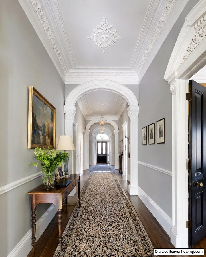 Decorative Cornices and Moldings - 25 Victorian Hallway Ideas for a Grand Entrance