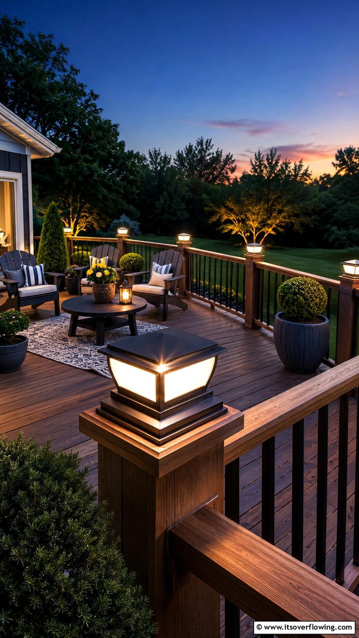 Decorative Deck Post Lights - 30 Deck Lighting Ideas for Ambiance and Safety