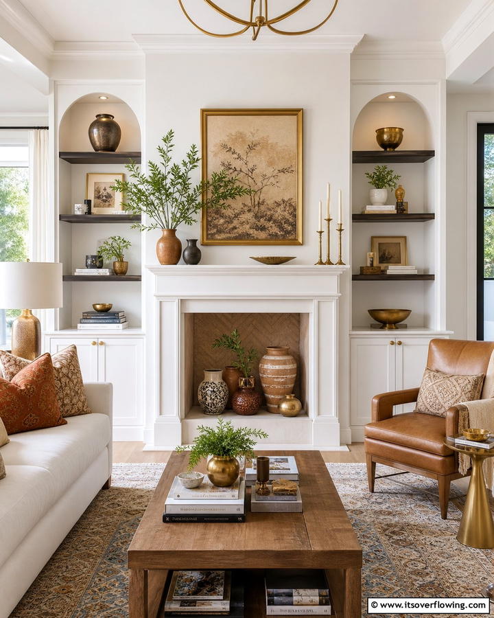Decorative Display - 20 Empty Fireplace Ideas to Transform Your Hearth