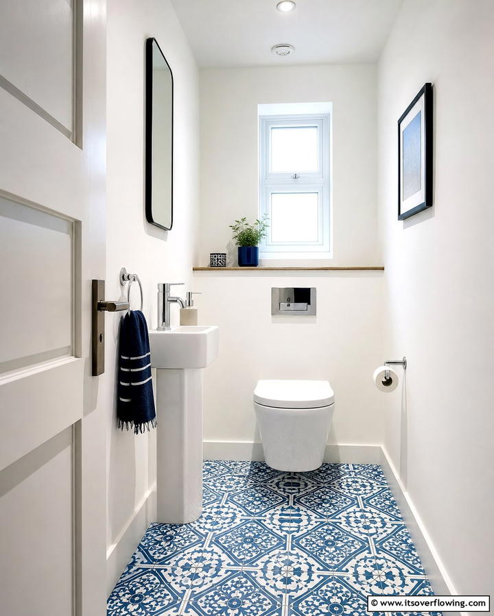 Decorative Floor Tiles - 25 Downstairs Toilet Ideas for Small Spaces