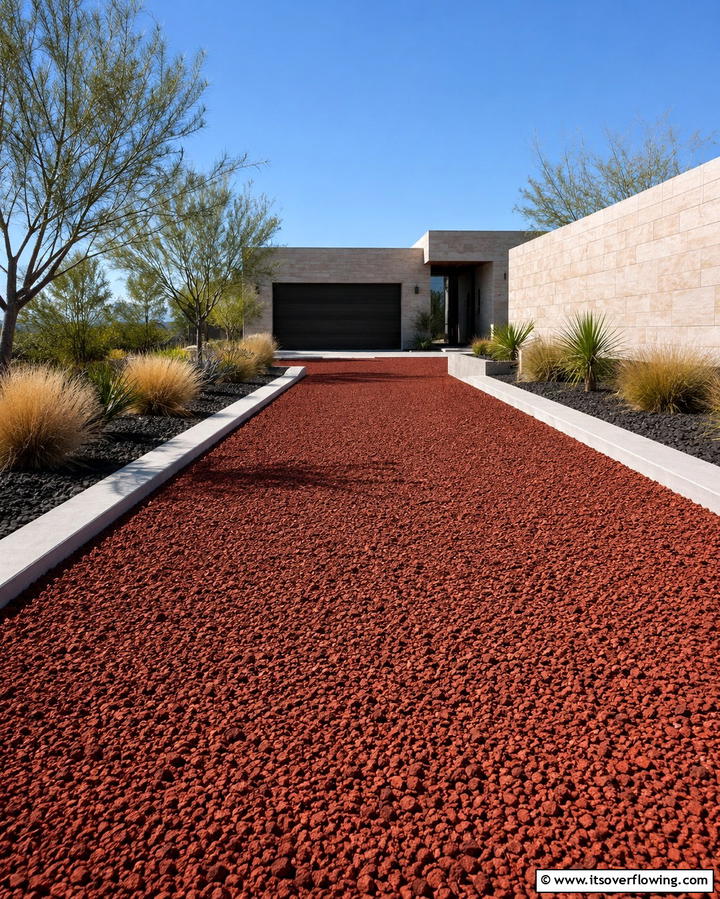 Decorative Ground Cover - 25 Red Lava Rock Landscaping Ideas for a Unique Yard