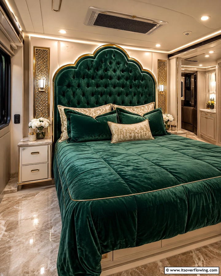 Decorative Headboards - 25 RV Bedroom Ideas to Maximize Comfort on the Road