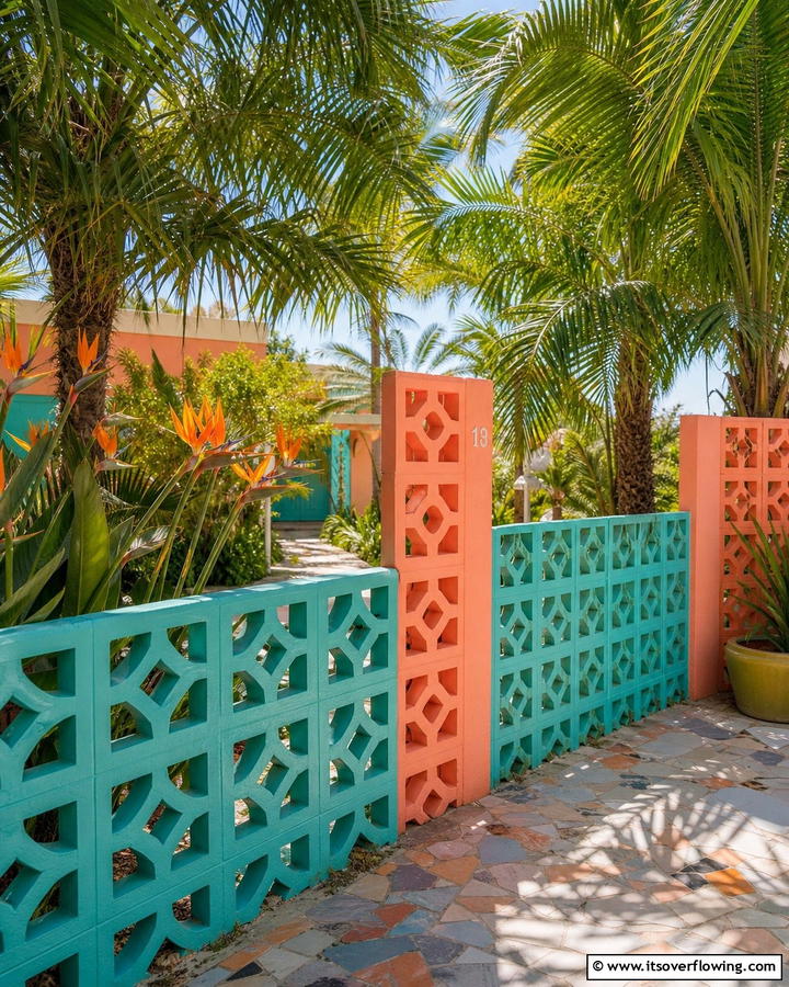 Decorative Hollow Concrete Block Fence - 20 Concrete Block Fence Ideas for a Sturdy and Stylish Barrier