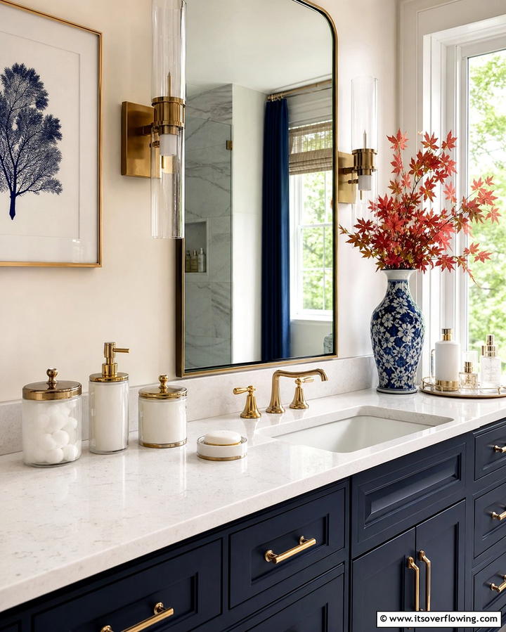 Decorative Jars for a Chic Look - 25 Vanity Organization Ideas for a Clutter-Free Space