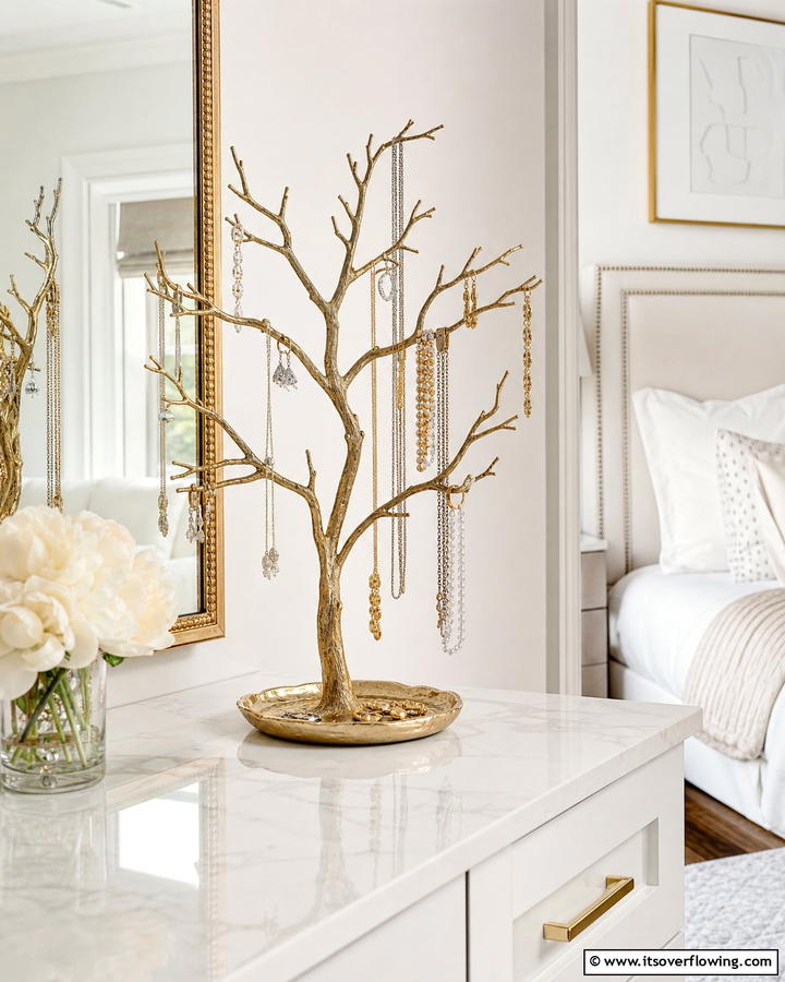 Decorative Jewelry Tree - 30 Innovative Jewelry Storage Ideas for Organized Accessories