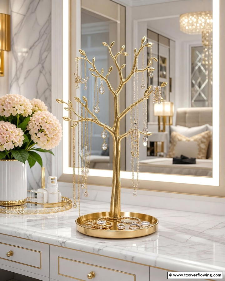 Decorative Jewelry Tree - 30 Clever Jewelry Storage Ideas to Keep Accessories Tidy