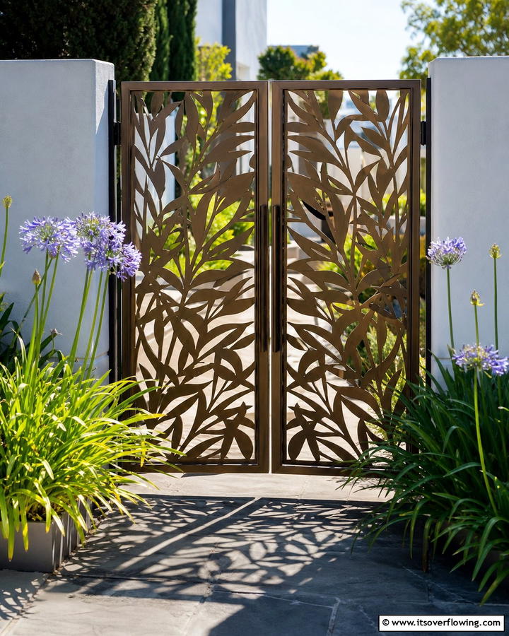 Decorative Laser Cut Metal - 30 Garden Gate Ideas- Charming Entrances & DIY Projects