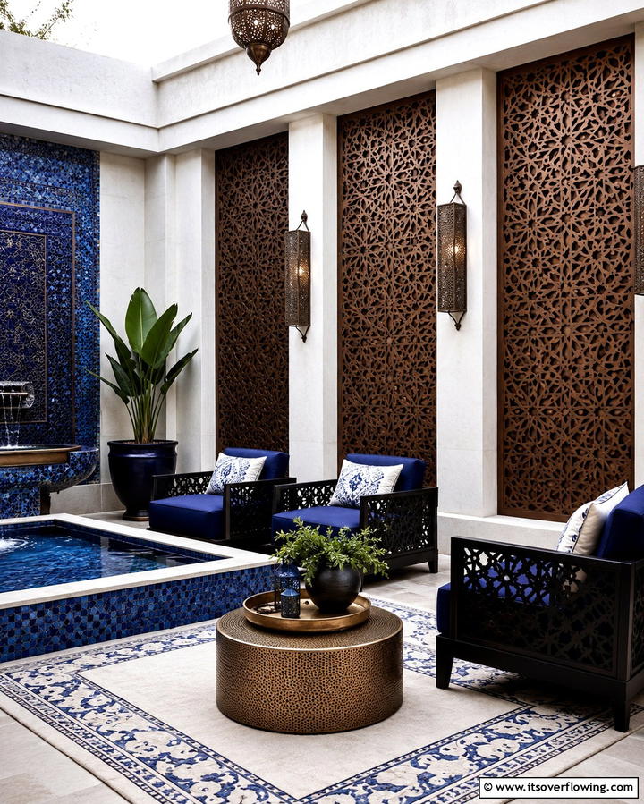 Decorative Metal Panels - 25 Privacy Patio Ideas for a Secluded Outdoor Oasis