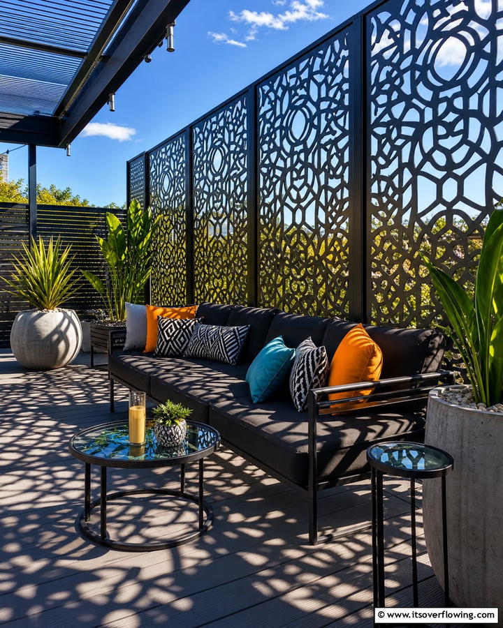 Decorative Metal Privacy Screens - 20 Deck With Privacy Wall Ideas for Cozy Spaces