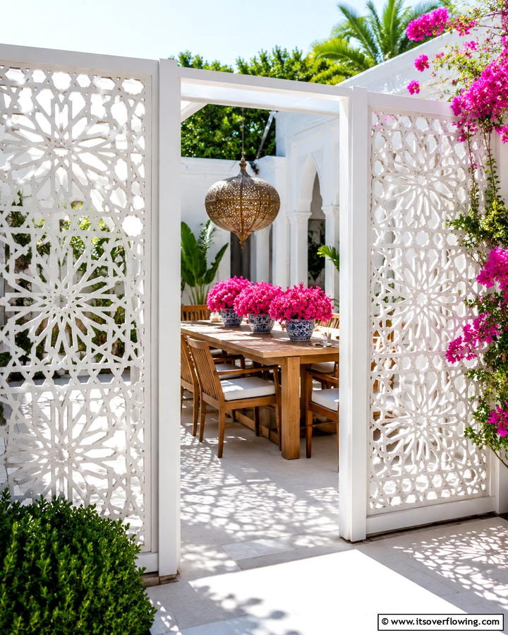 Decorative Metal Screen - 30 Backyard Privacy Ideas for Creating a Secluded Outdoor Oasis