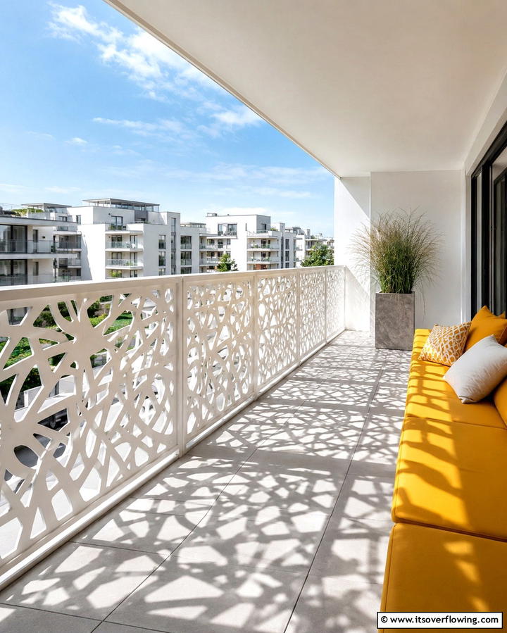 Decorative Metal Screens - 25 Balcony Railing Design Ideas for Safety and Style