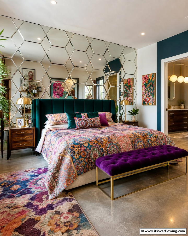 Decorative Mirror Panels for Artistic Expression - 20 Bedroom Mirror Ideas to Reflect Your Style