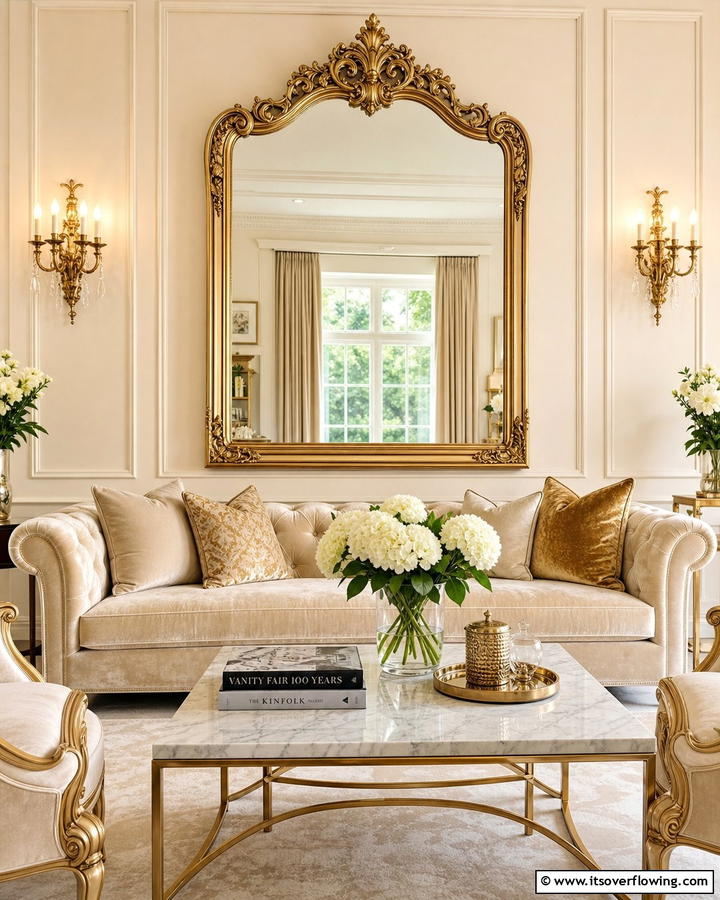Decorative Mirrors - 20 Parlor Room Ideas to Revitalize Your Living Space