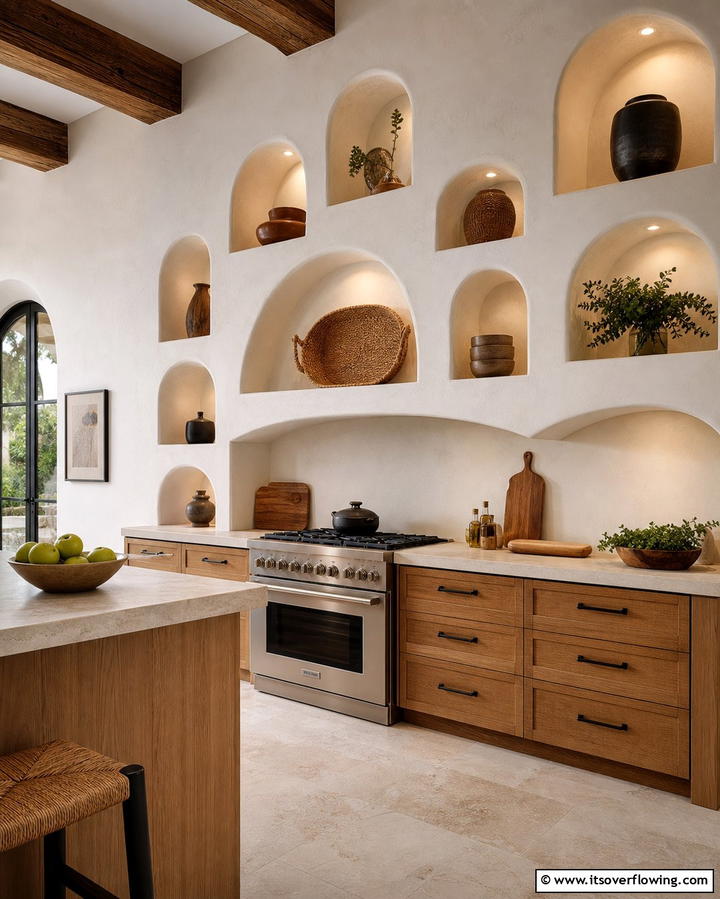 Decorative Niches for Storage - 25 Mexican Kitchen Ideas for a Vibrant and Authentic Space