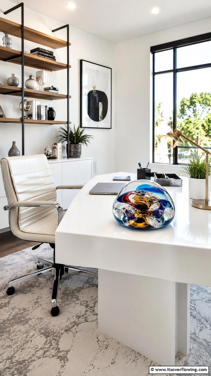 Decorative Paperweight Accent - 30 Desk Decor Ideas to Elevate Your Home Office