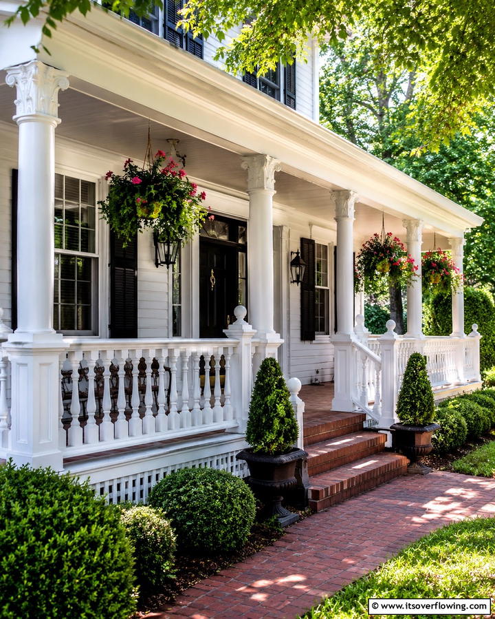 Decorative Railings - 25 Colonial Front Porch Ideas for Timeless Charm