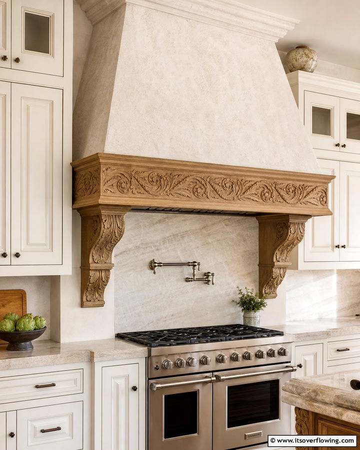 Decorative Range Hoods - 25 Traditional Kitchen Ideas for Timeless Elegance