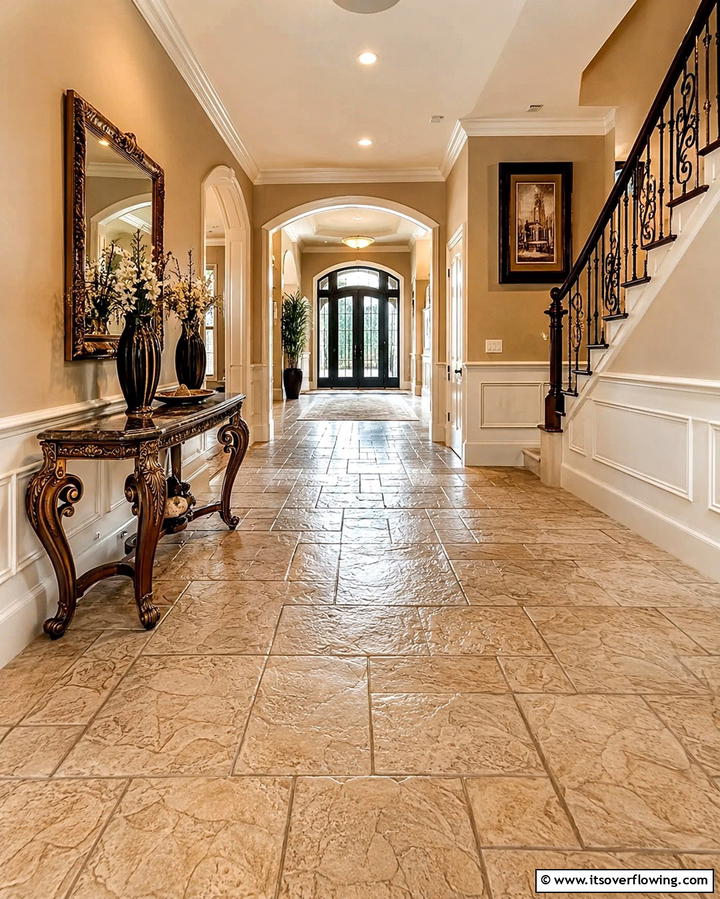 Decorative Stamped Concrete - 30 Modern Concrete Floor Ideas for Low-Maintenance Interiors