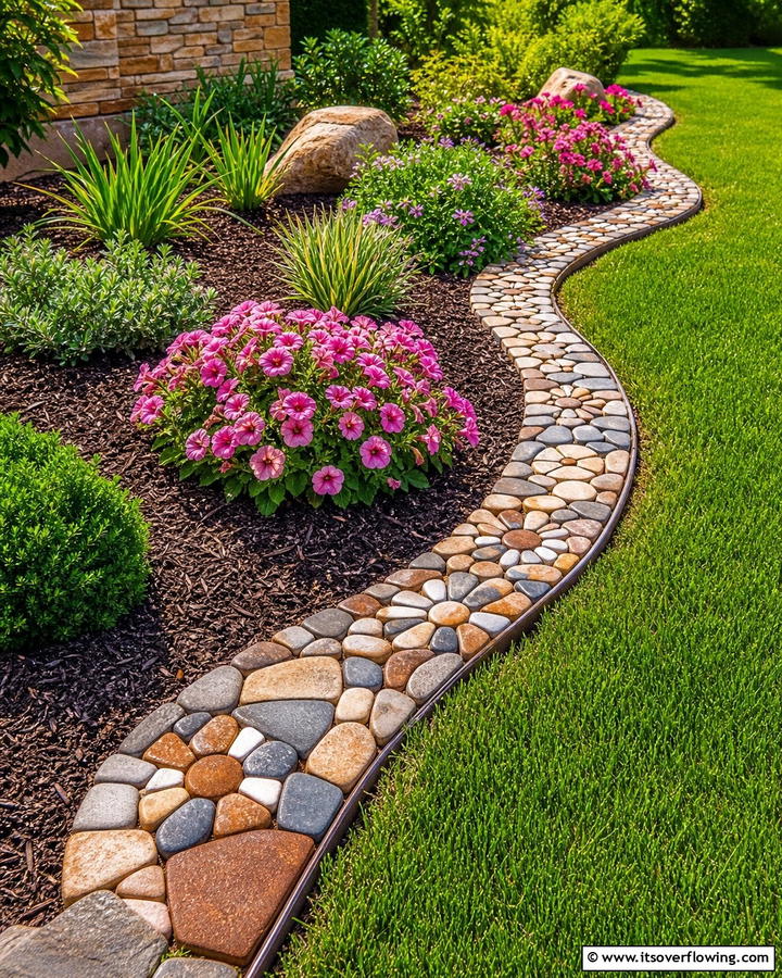 Decorative Stone Edging for Mulch - 20 Mulch Edging Ideas to Define and Beautify Your Garden Beds