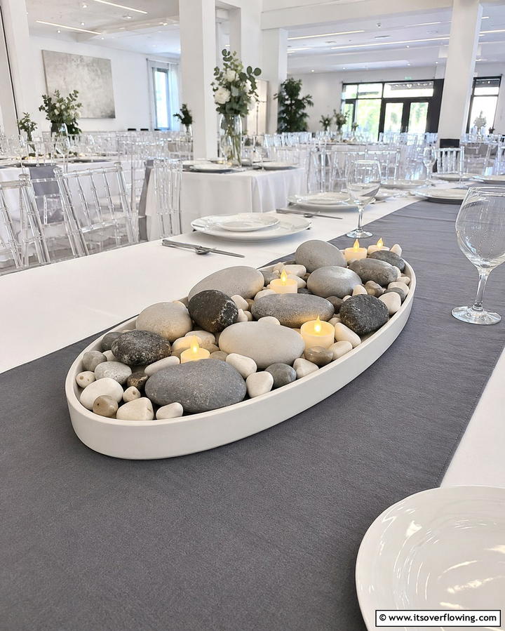 Decorative Stone Ensemble - 30 Unique Non-Floral Wedding Centerpiece Ideas