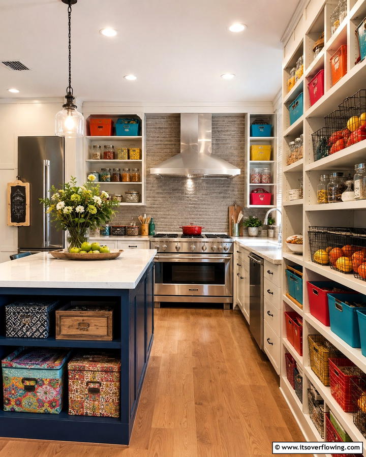 Decorative Storage Solutions - 25 Maximalist Kitchen Decor Ideas for Bold Spaces