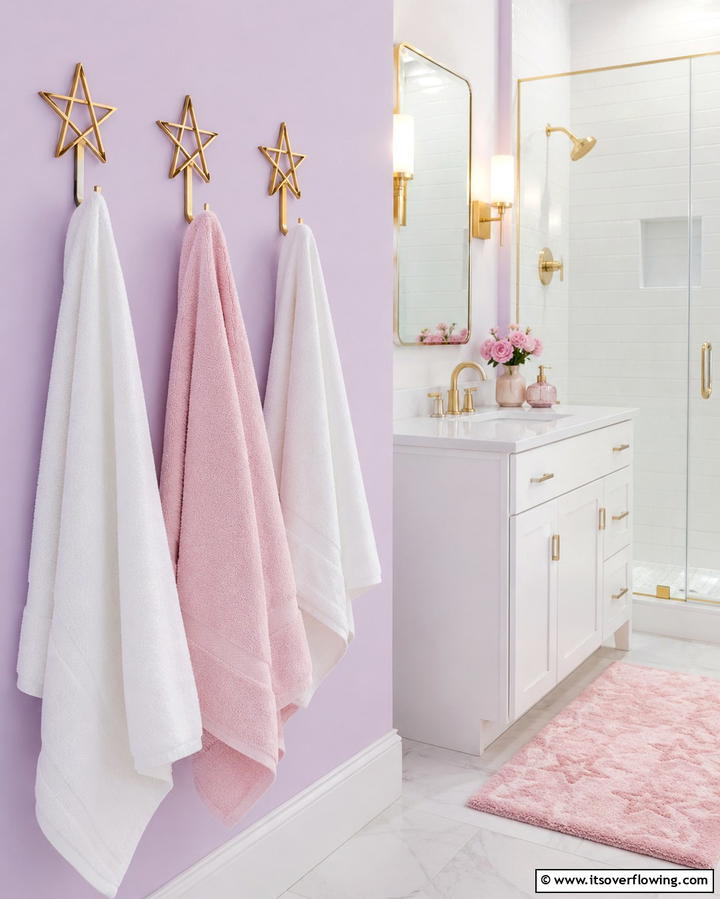 Decorative Towel Hooks - 25 Teen Bathroom Ideas for a Stylish and Functional Space