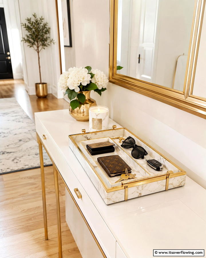 Decorative Trays for Small Items - 25 Entryway Storage Ideas for Organized Homes