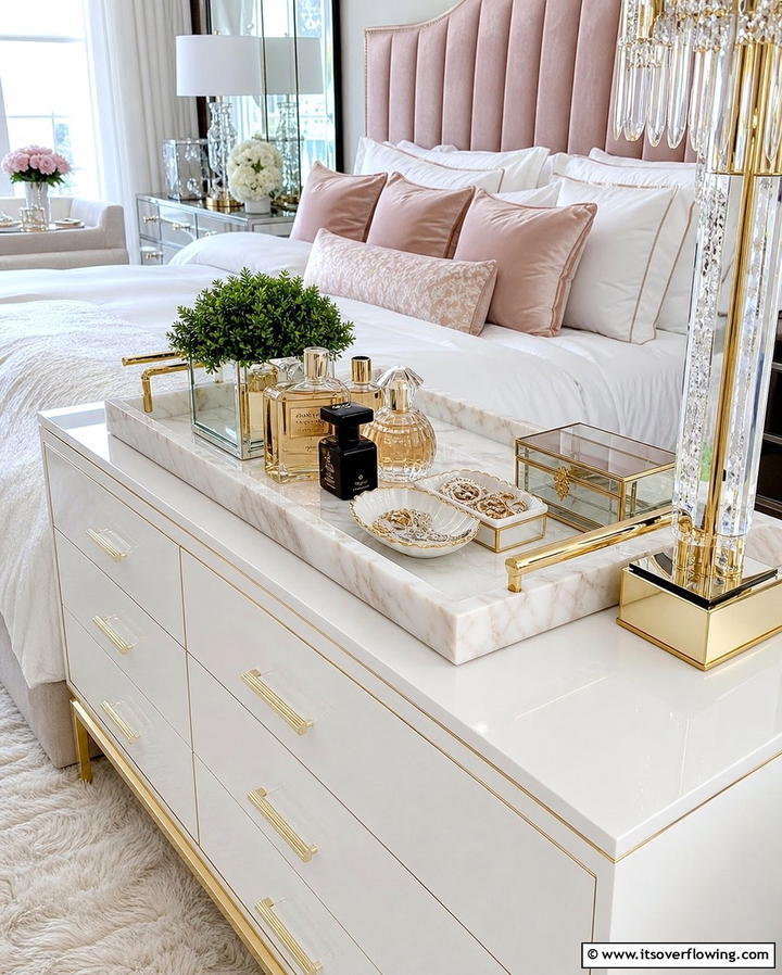Decorative Trays - 25 Dresser Decor Ideas to Transform Your Bedroom