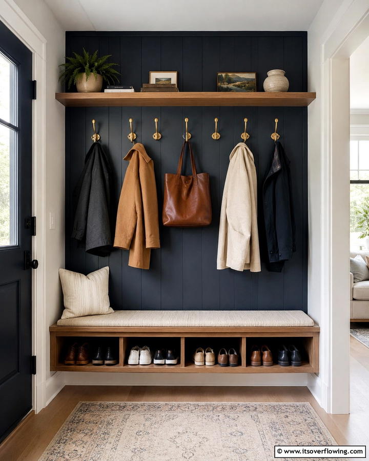 Decorative Wall Hooks and Storage - 30 Entryway Wall Ideas for First Impressions and Functional Storage