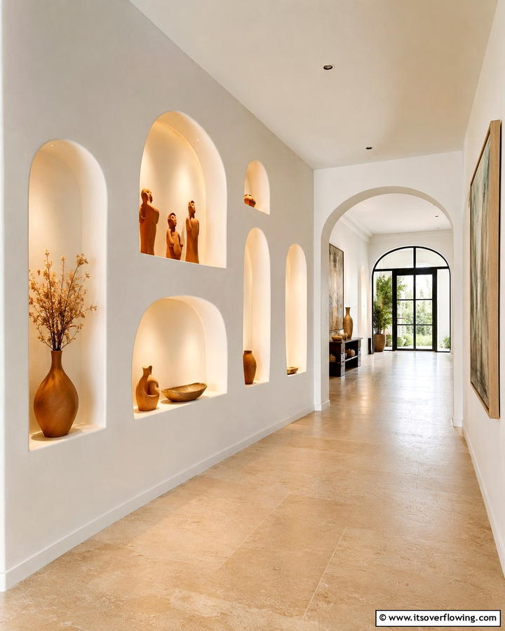 Decorative Wall Niches - 25 Spanish Modern Interior Design Ideas for Your Home