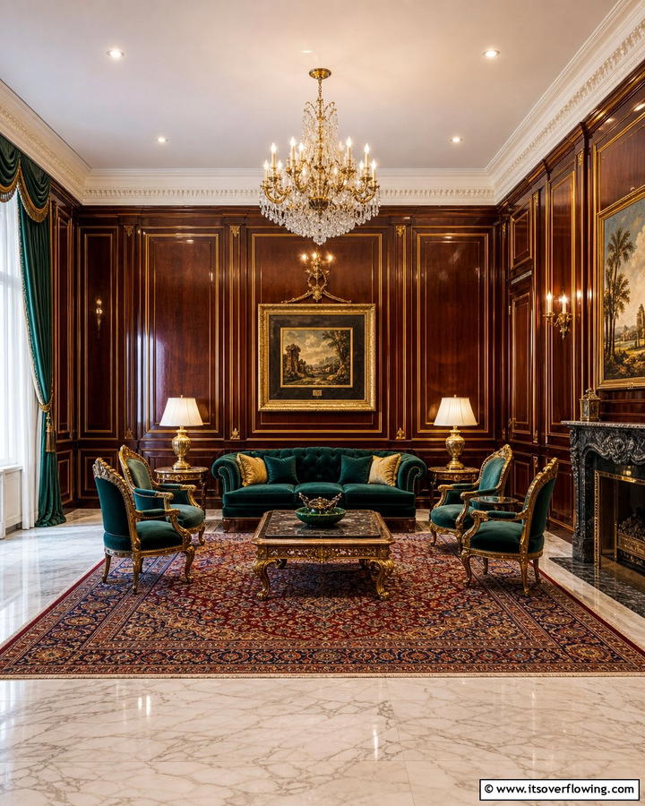 Decorative Wall Paneling - 20 Royal Living Room Design Ideas for an Elegant Space