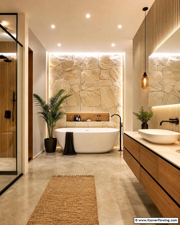Decorative Wall Panels - 25 Elegant Bathroom Decor Ideas for a Luxurious Feel