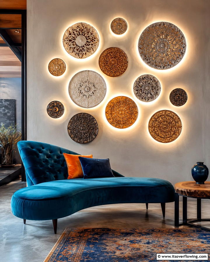 Decorative Wall Plates with Lighting - 25 Living Room Wall Lighting Ideas for a Bright and Inviting Space