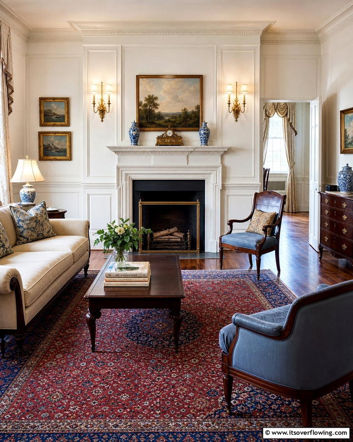 Decorative Wall Sconces - 20 Colonial Living Room Ideas for a Classic and Timeless Look