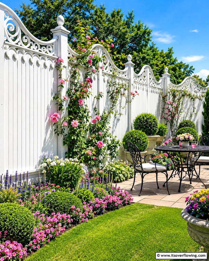 Decorative White Privacy Fence - 20 White Privacy Fence Ideas for a Classic Look