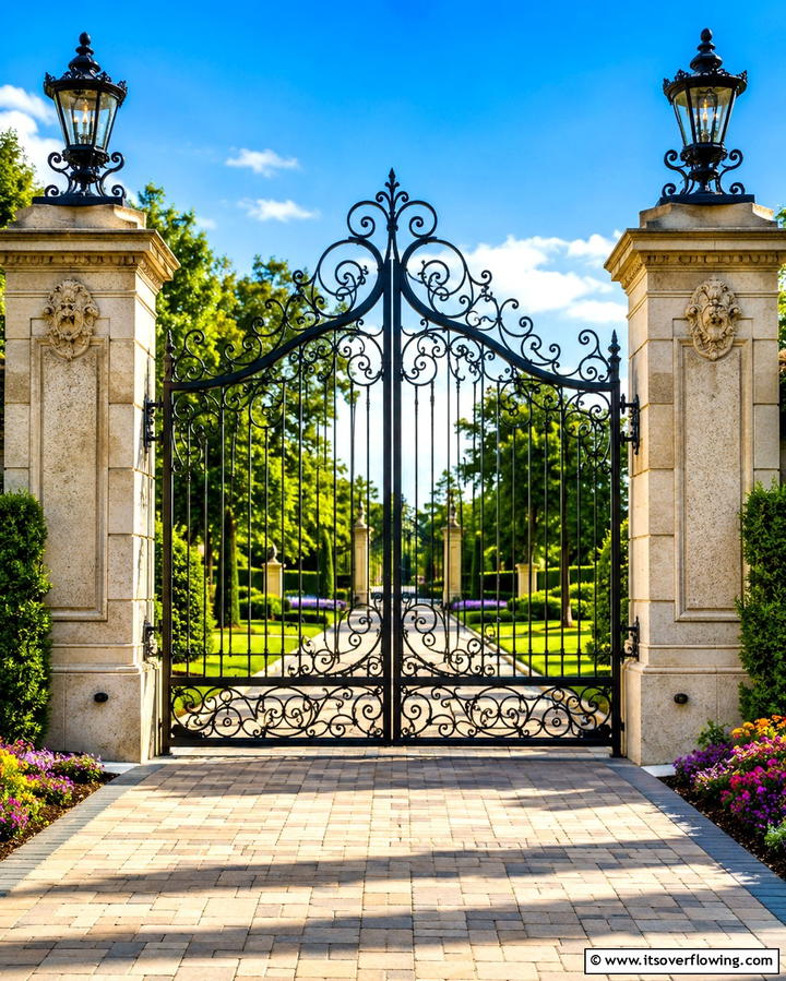 Decorative Wrought Iron Gate - 25 Metal Garden Gate Ideas to Enhance Your Outdoor Space