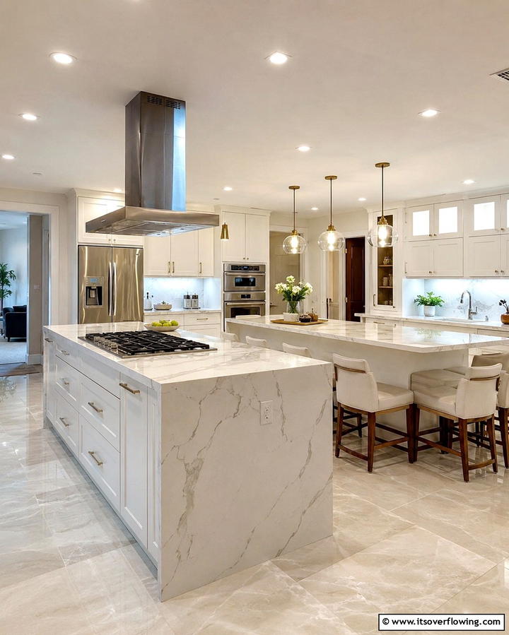 Dedicated Cooking Space - 25 Double Island Kitchen Ideas for Spacious Cooking