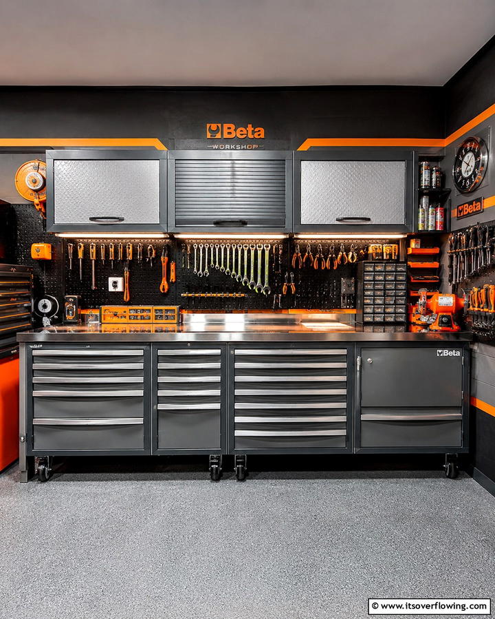 Dedicated Workbench Area - 25 Motorcycle Garage Ideas for Bike Enthusiasts