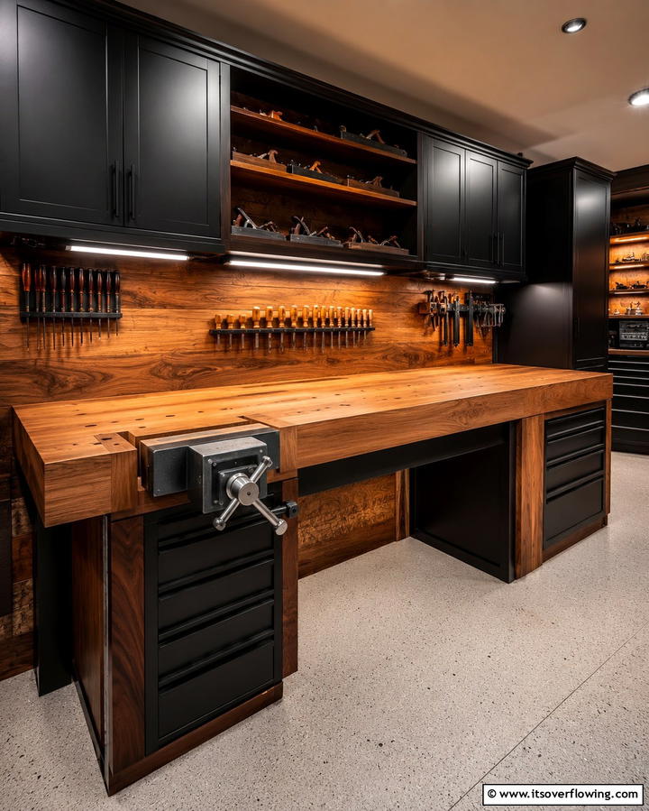 Dedicated Workbench Space - 25 Motorcycle Garage Ideas for Bike Enthusiasts